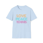 Load image into Gallery viewer, Unisex Softstyle T-Shirt LOVE PEACE TENNIS
