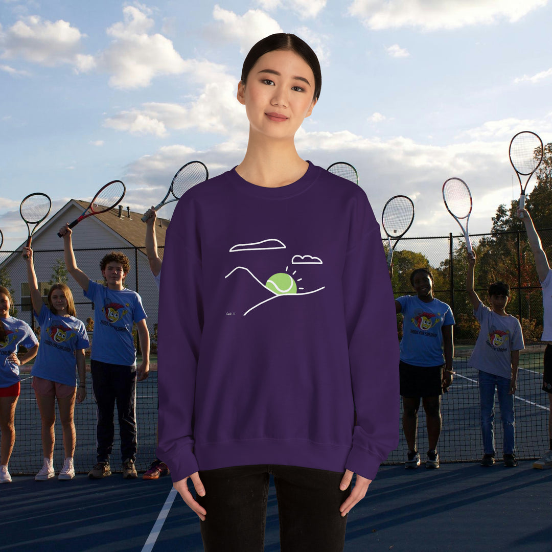Tennis Sunrise by Cate S Unisex Heavy Blend™ Crewneck Sweatshirt **FREE SHIPPING in December