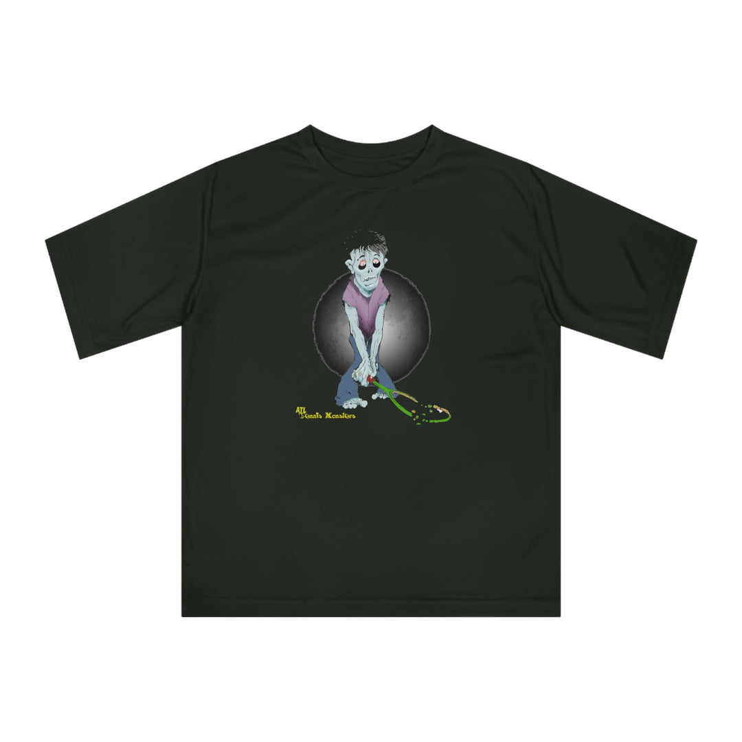 Tennis Monsters t-shirt: Anyone know a good stringer?