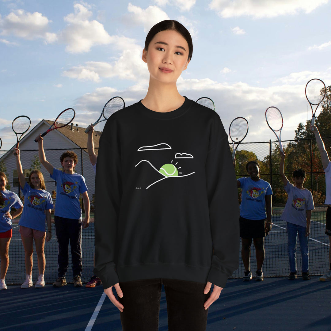 Tennis Sunrise by Cate S Unisex Heavy Blend™ Crewneck Sweatshirt **FREE SHIPPING in December