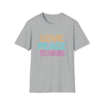 Load image into Gallery viewer, Unisex Softstyle T-Shirt LOVE PEACE TENNIS
